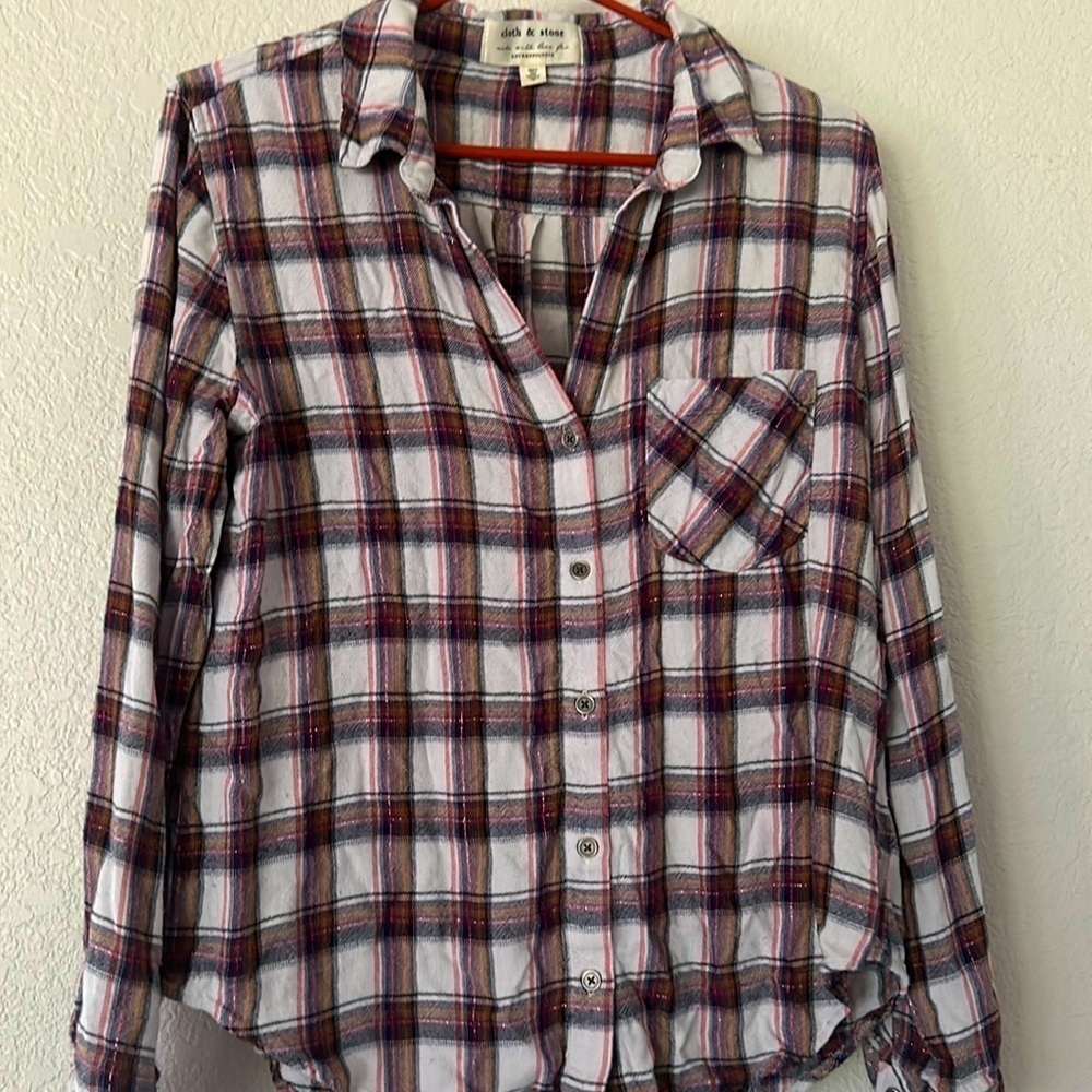 Cloth & Stone Anthropologie button down plaid